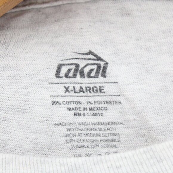 Lakai Shirt Mens XL Light Gray Long Sleeve Flags Crewneck Chocolate Graphic Logo - Picture 5 of 8